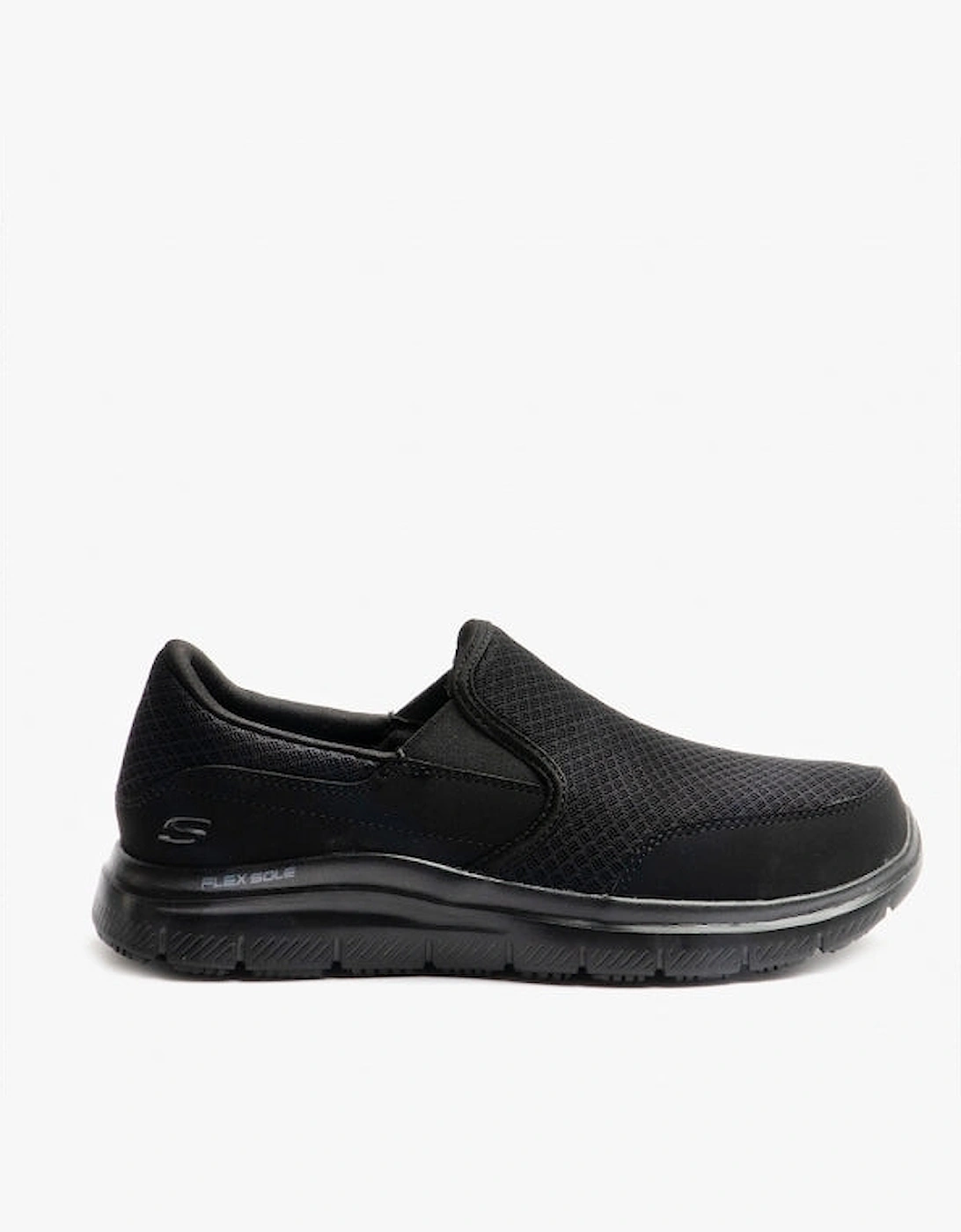 77048EC/BBK RELAXED FIT: FLEX ADVANTAGE - MCALLEN SR Mens Anti-Slip Trainers Black, 6 of 5