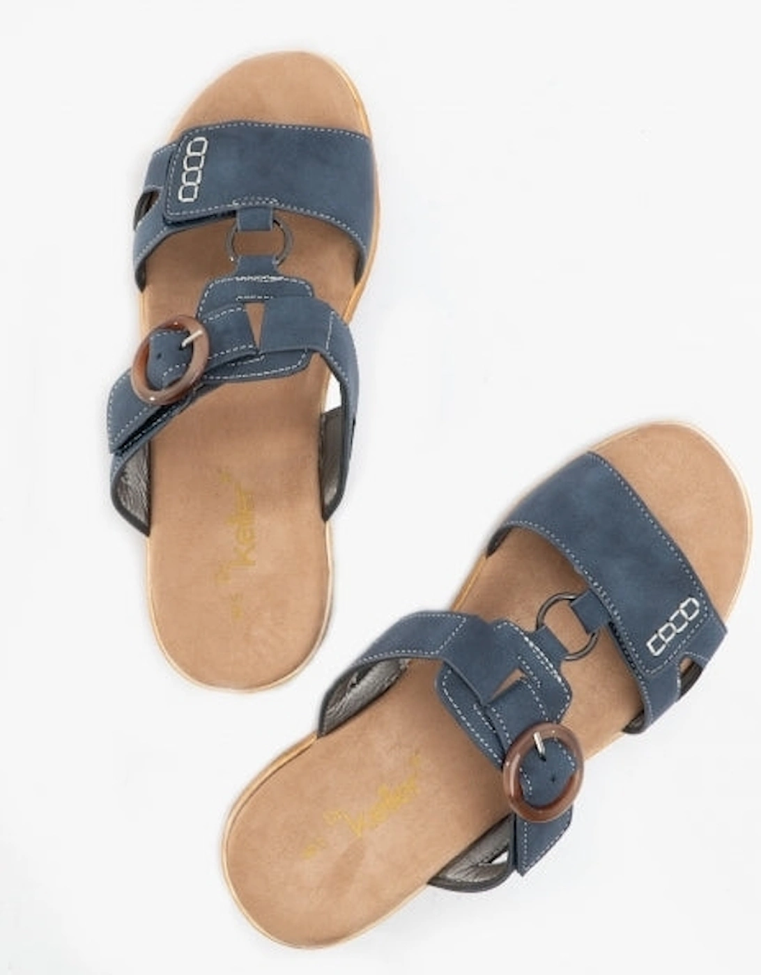 JACKIE Womens Slip-On Sandals Navy