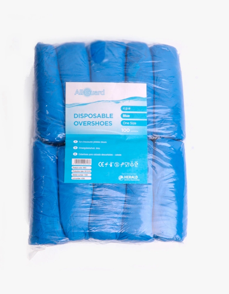 VERSHOE 100 Pack Disposable Shoes Covers Blue