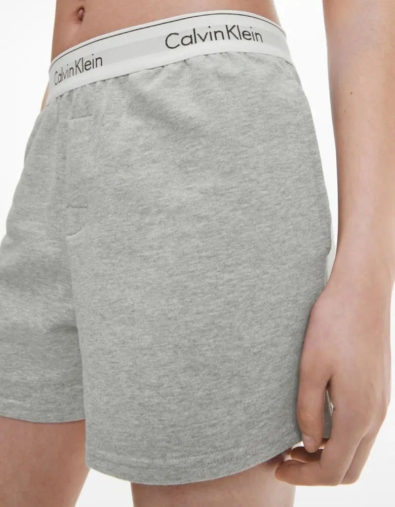 MODERN COTTON Pyjama Shorts Womens Grey Heather