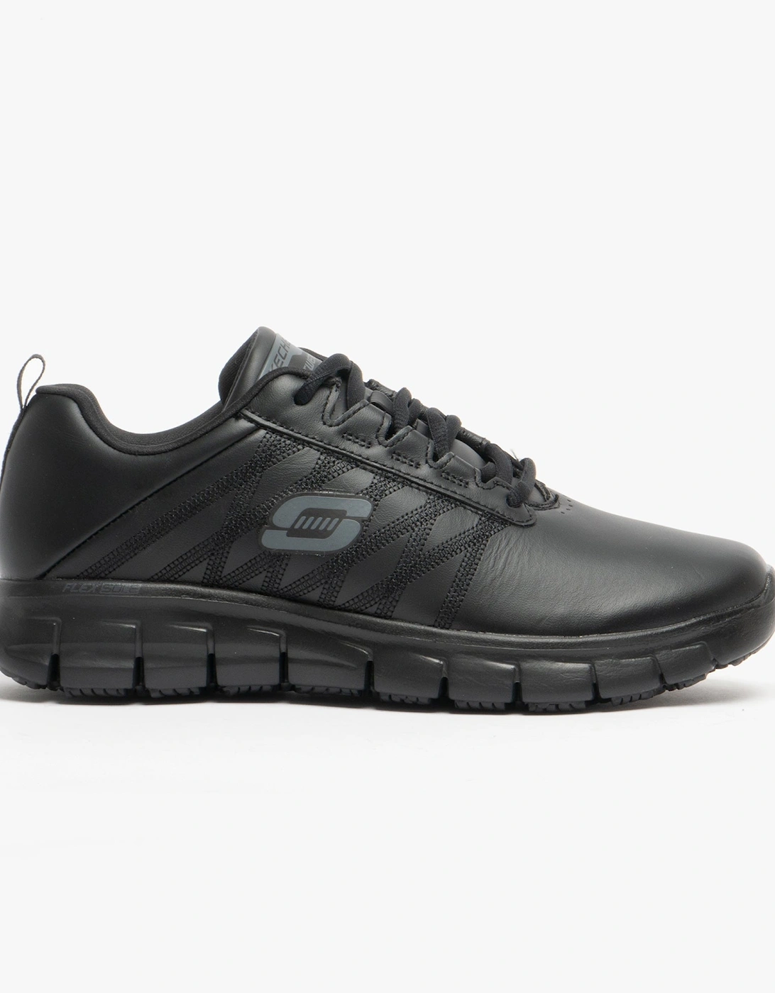 Women's Skechers Work 76576EC SURE TRACK ERATH SR Womens Occupational Shoes Black - Size: 5
