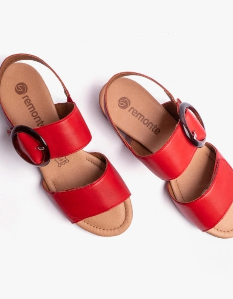 MARYANN Womens Slingback Sandals Red