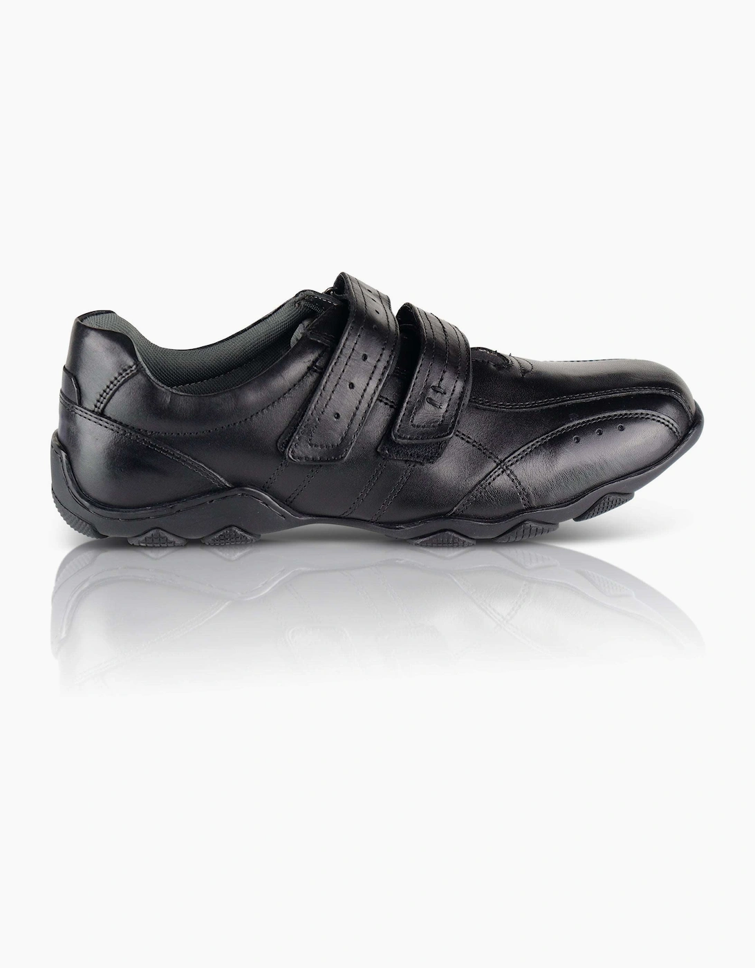 Men's Silver Street London AMBROSE Mens Touch Fasten Shoes Black - Size: 9