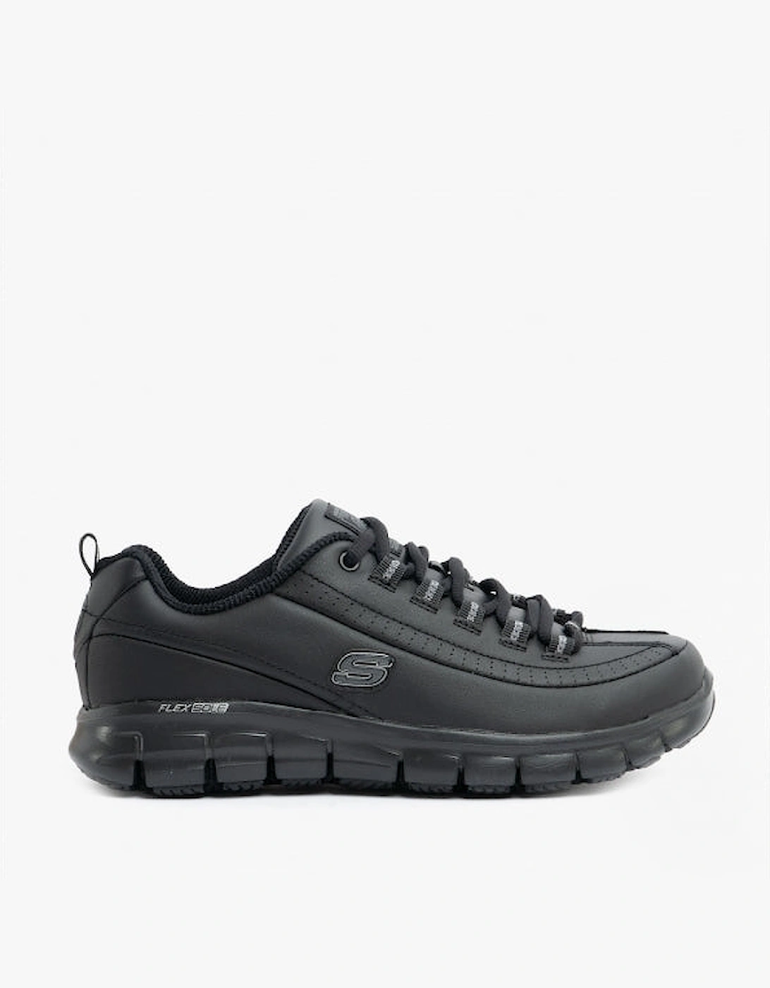 Women's Skechers Work 76550EC SURE TRACK TRICKEL SR Womens Occupational Shoes Black - Size: 7