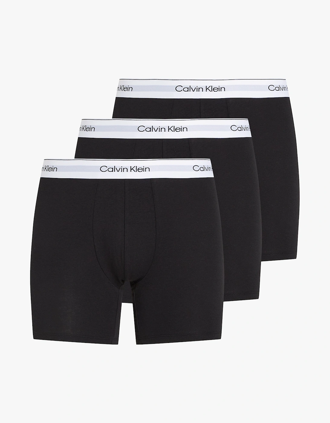 MODERN COTTON STRETCH Mens 3 Pack Boxer Briefs Black/White, 6 of 5