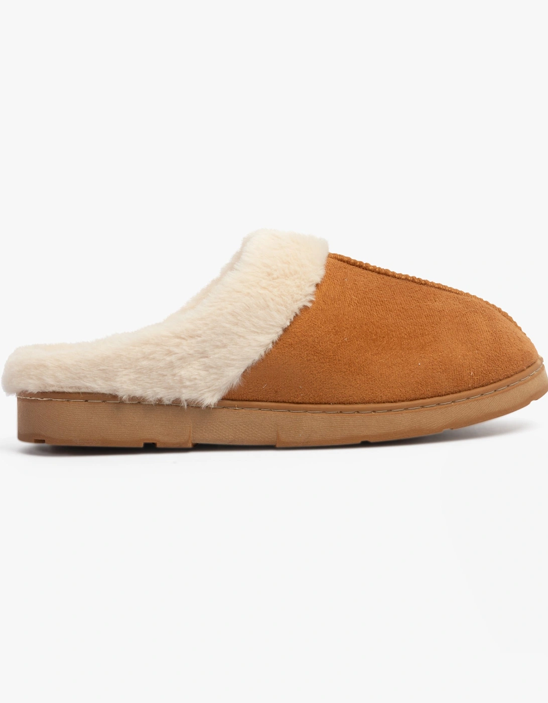 JUSTINE Womens Slippers Tan, 6 of 5