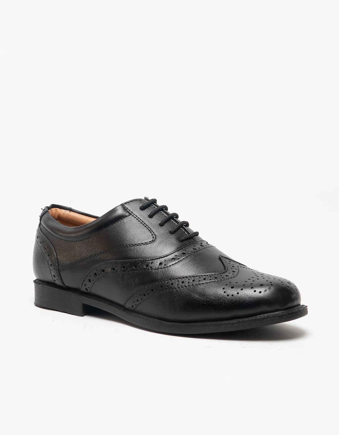 LIVERPOOL Mens Leather Oxford Brogues Black