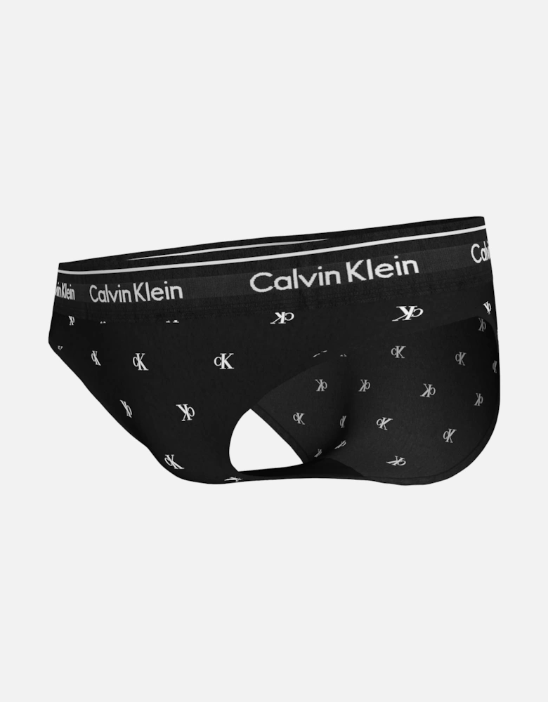 MODERN COTTON Womens Bikinis Black Diamond Logo Print