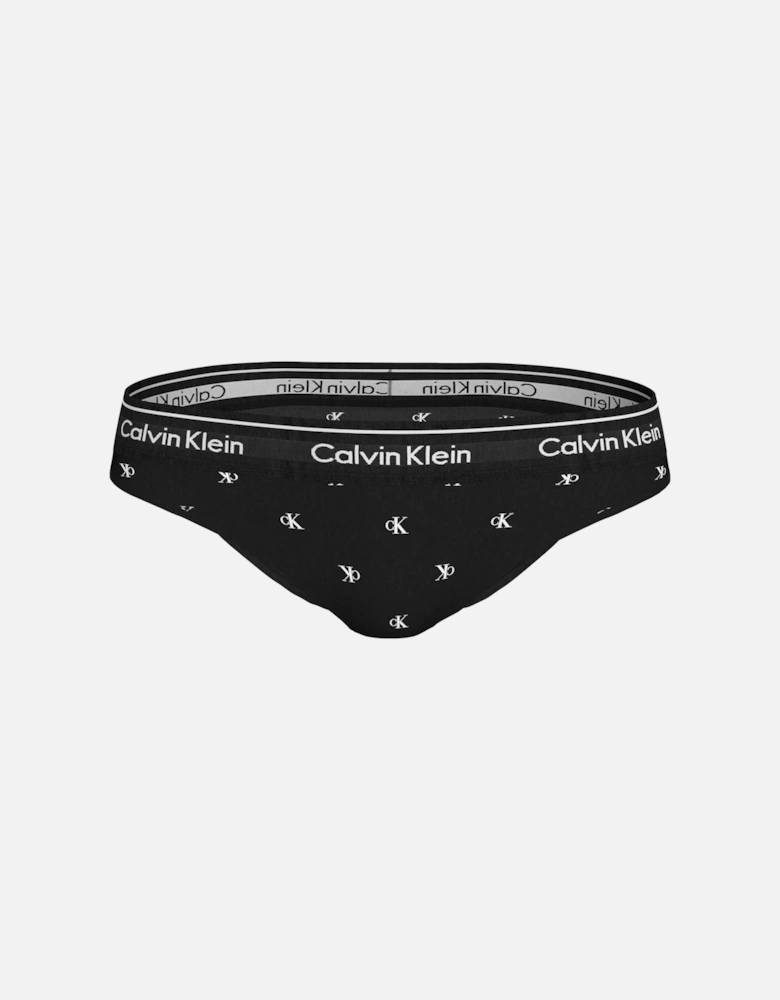 MODERN COTTON Womens Bikinis Black Diamond Logo Print