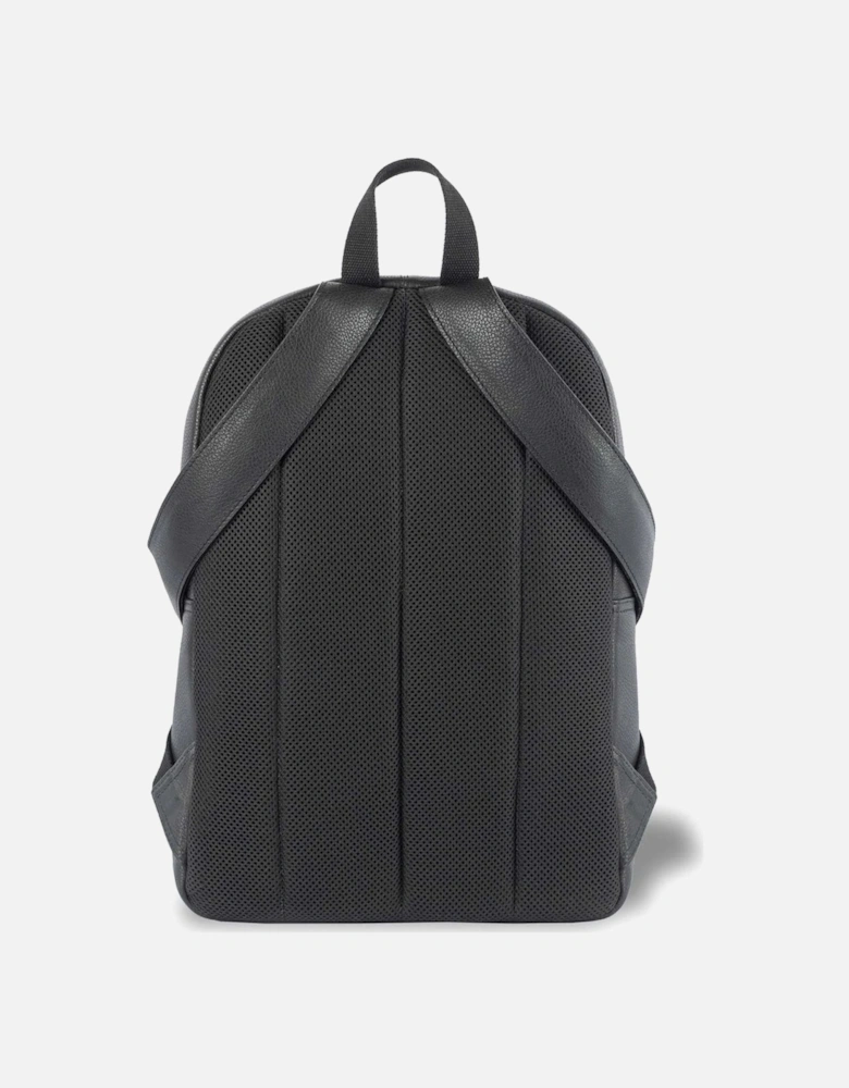 BOURNE Mens Leather Backpack Black