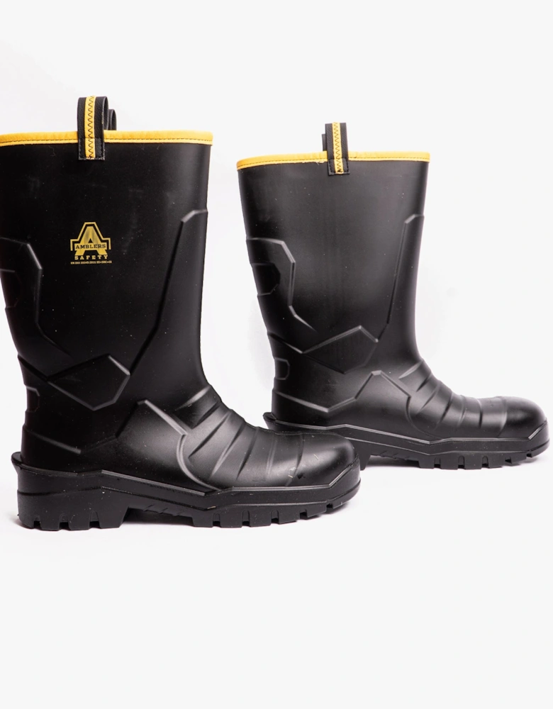 AS1008 Unisex Safety Wellington Boots Black