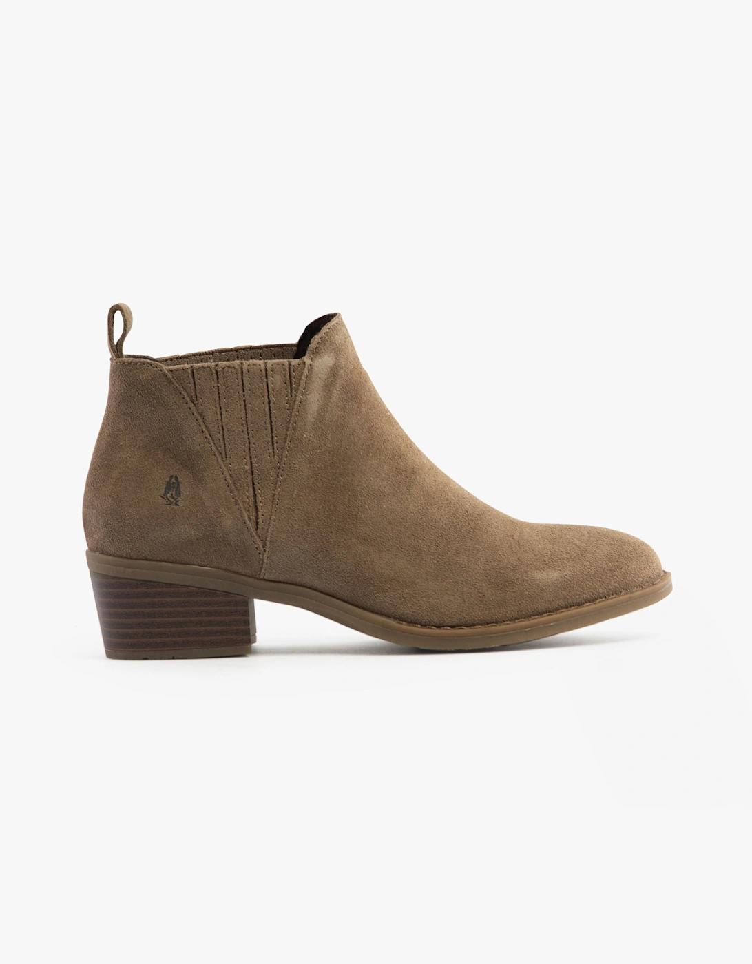 Hush Puppies Women's Hush Puppies ISOBEL Womens Leather Ankle Boots Taupe - Brown