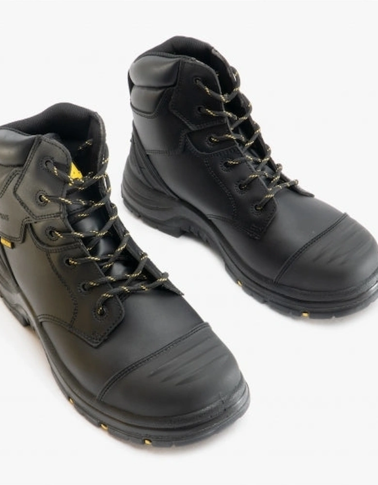 AS305C Mens Leather Safety Boots Black