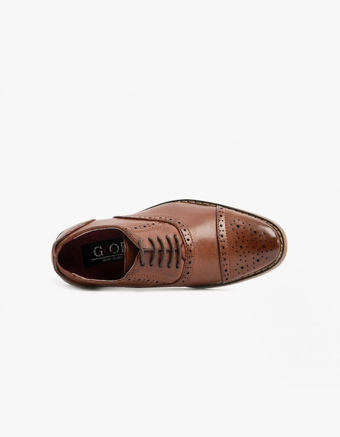 FRANCIS JNR Boys Oxford Lace Up Shoes Brown