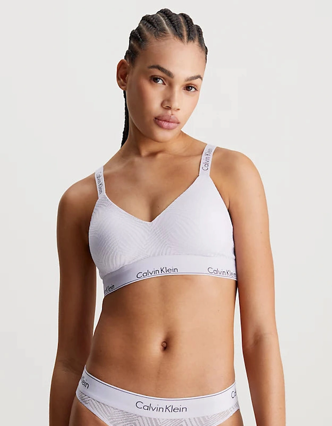 Women's Calvin Klein MODERN LACE Lined Bralette Womens Lavender Blue - Size: SMALL