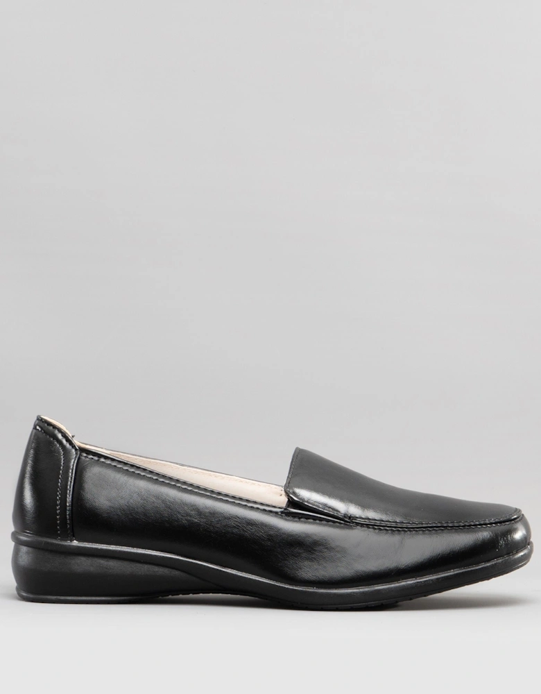 SALLY Womens Slip-On Loafers Black