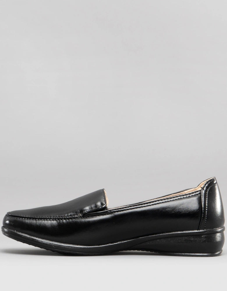 SALLY Womens Slip-On Loafers Black