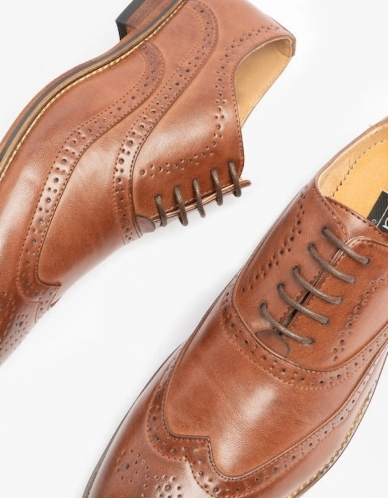 MASON Mens Wingtip Brogues Brown