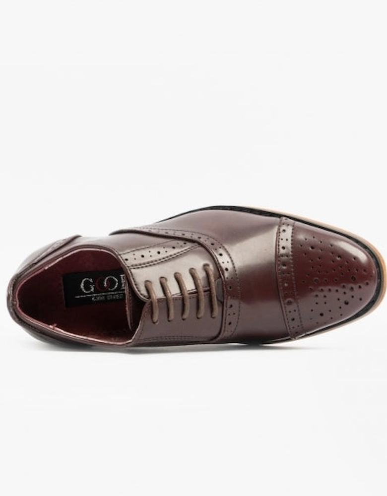 FRANCIS JNR Boys Oxford Lace Up Shoes Oxblood