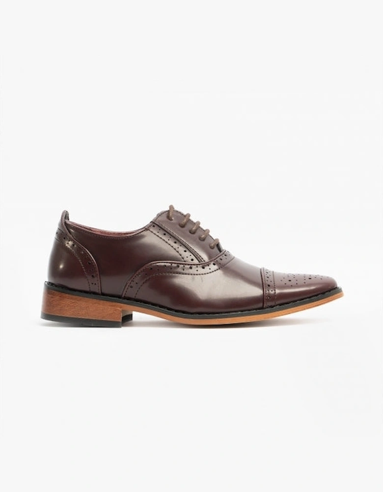 FRANCIS JNR Boys Oxford Lace Up Shoes Oxblood