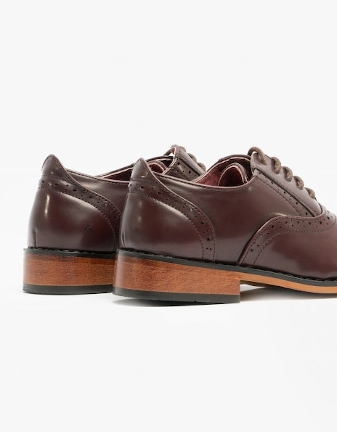 FRANCIS JNR Boys Oxford Lace Up Shoes Oxblood