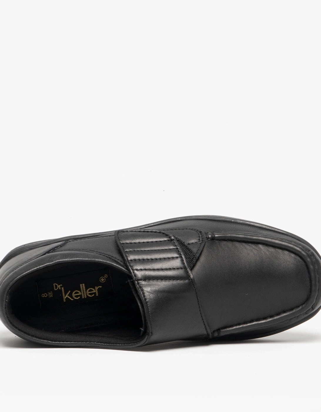 TEXAS Mens Leather Comfort Fit Shoes Black