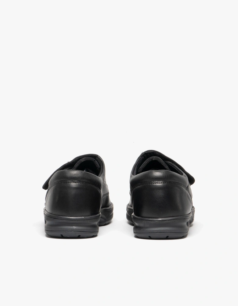 TEXAS Mens Leather Comfort Fit Shoes Black