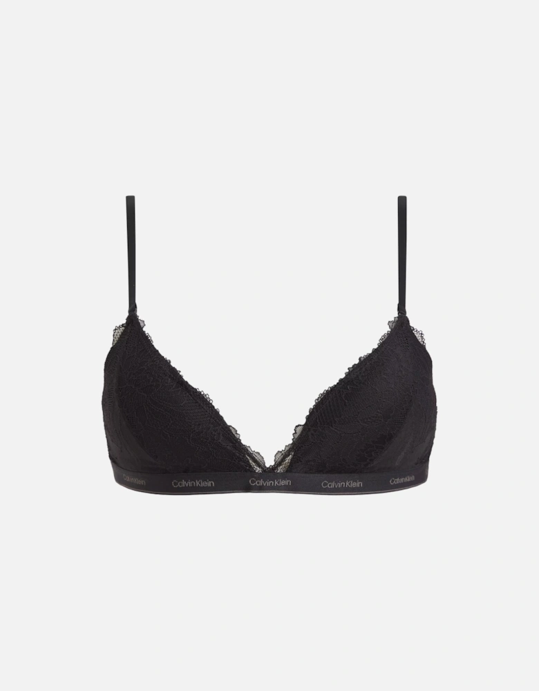 MODERN LACE Womens Triangle Bra Black