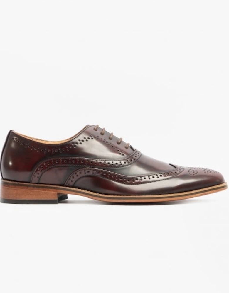 MASON Mens Wingtip Brogues Oxblood