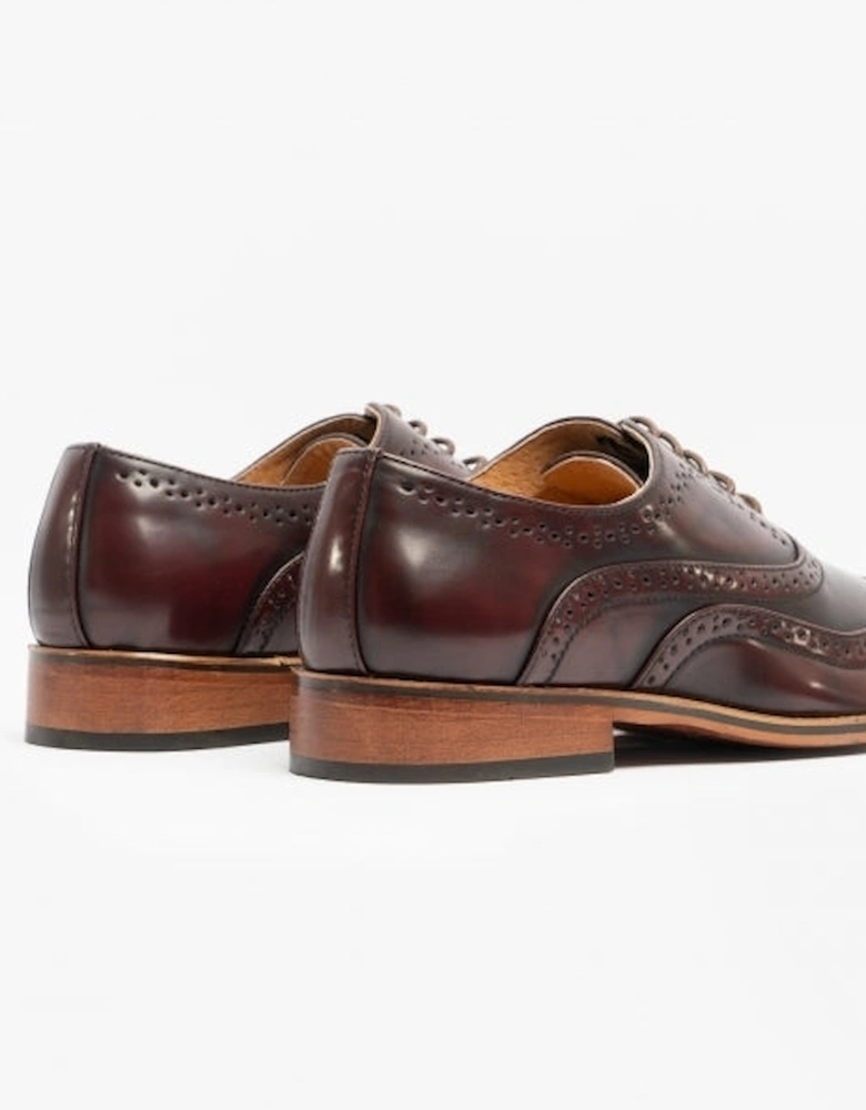 MASON Mens Wingtip Brogues Oxblood