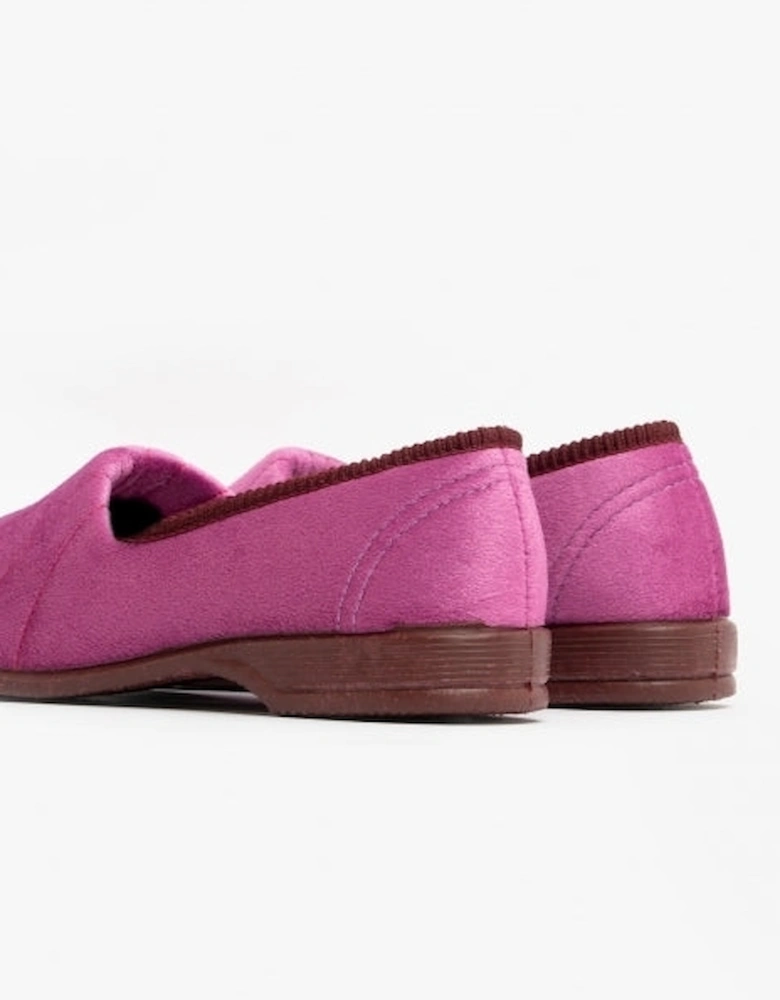 AUDREY III Womens Wide Fit Full Slippers Plum