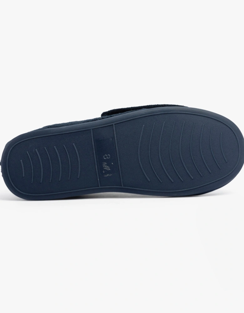 VELVIT Mens Slippers Navy