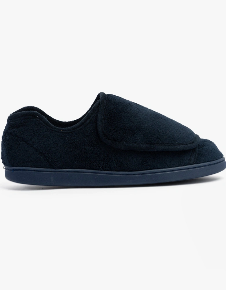 VELVIT Mens Slippers Navy