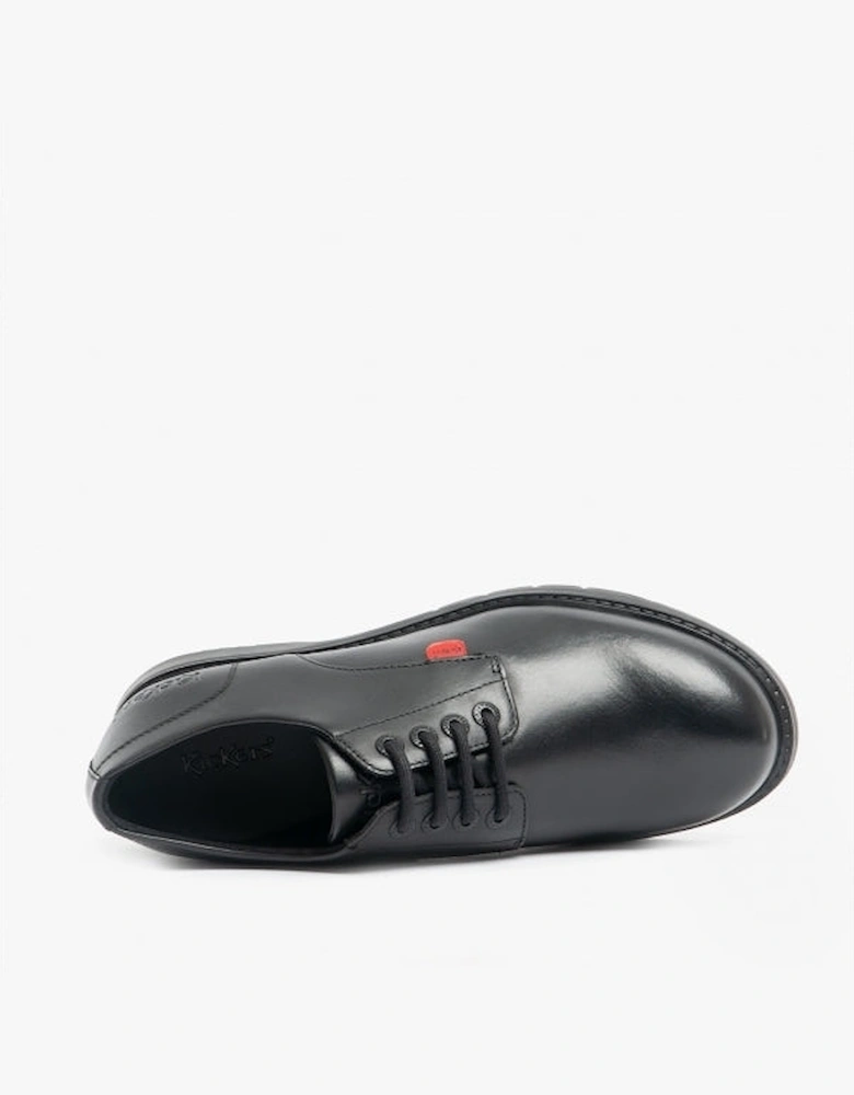 FINLEY LO Teen Boys Leather Derby Shoes Black