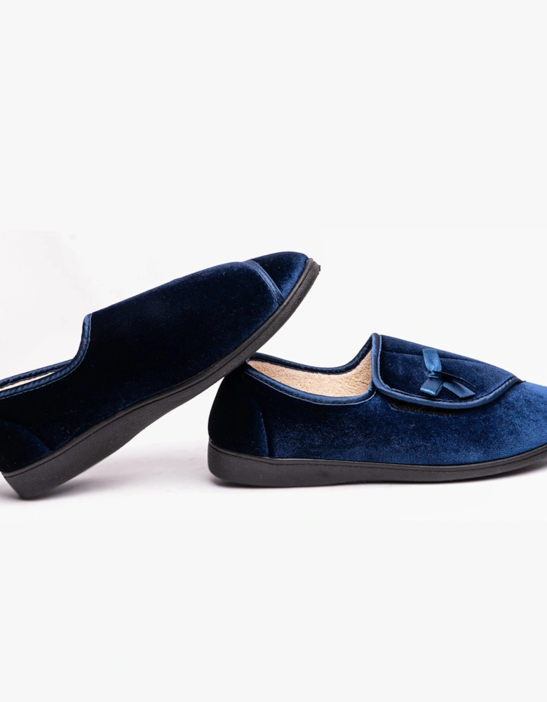 VIOLA Womens Full Slippers Navy