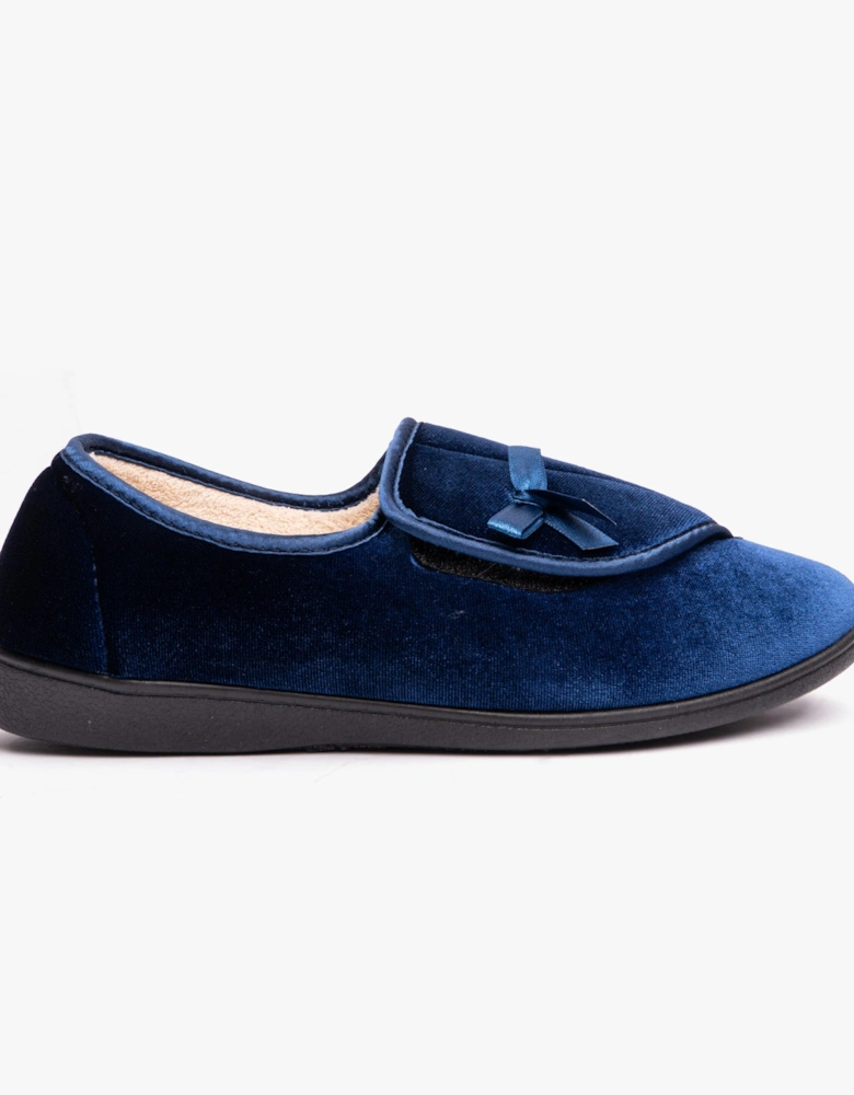 VIOLA Womens Full Slippers Navy