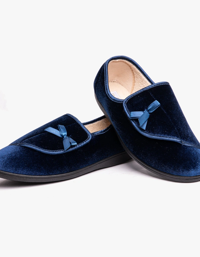 VIOLA Womens Full Slippers Navy