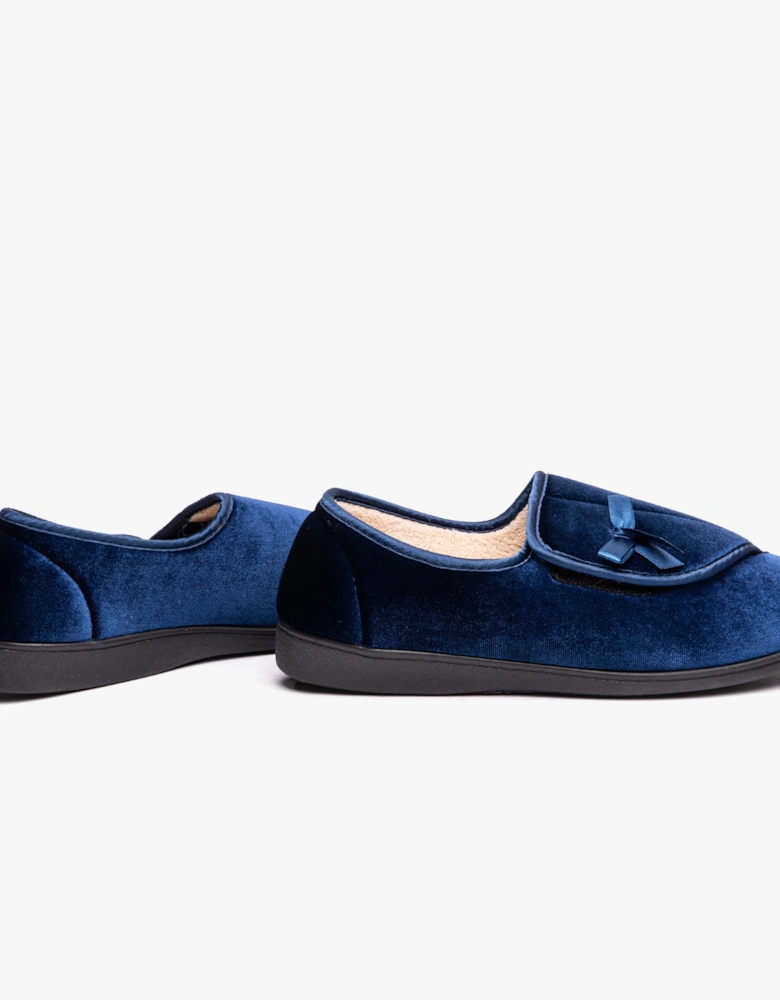 VIOLA Womens Full Slippers Navy