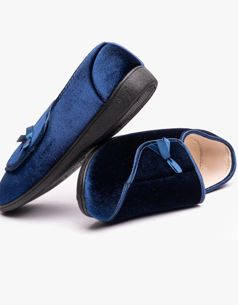 VIOLA Womens Full Slippers Navy