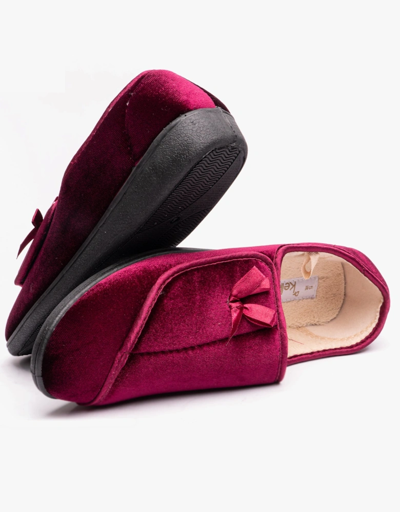 VIOLA Womens Full Slippers Red