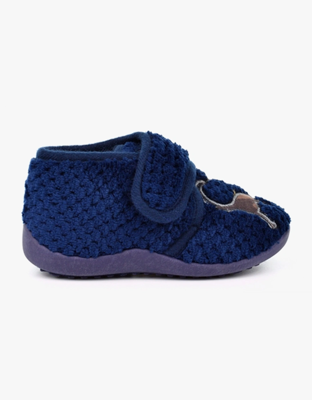 DIPLODOCUS Boys Touch Fasten Slippers Navy, 3 of 2