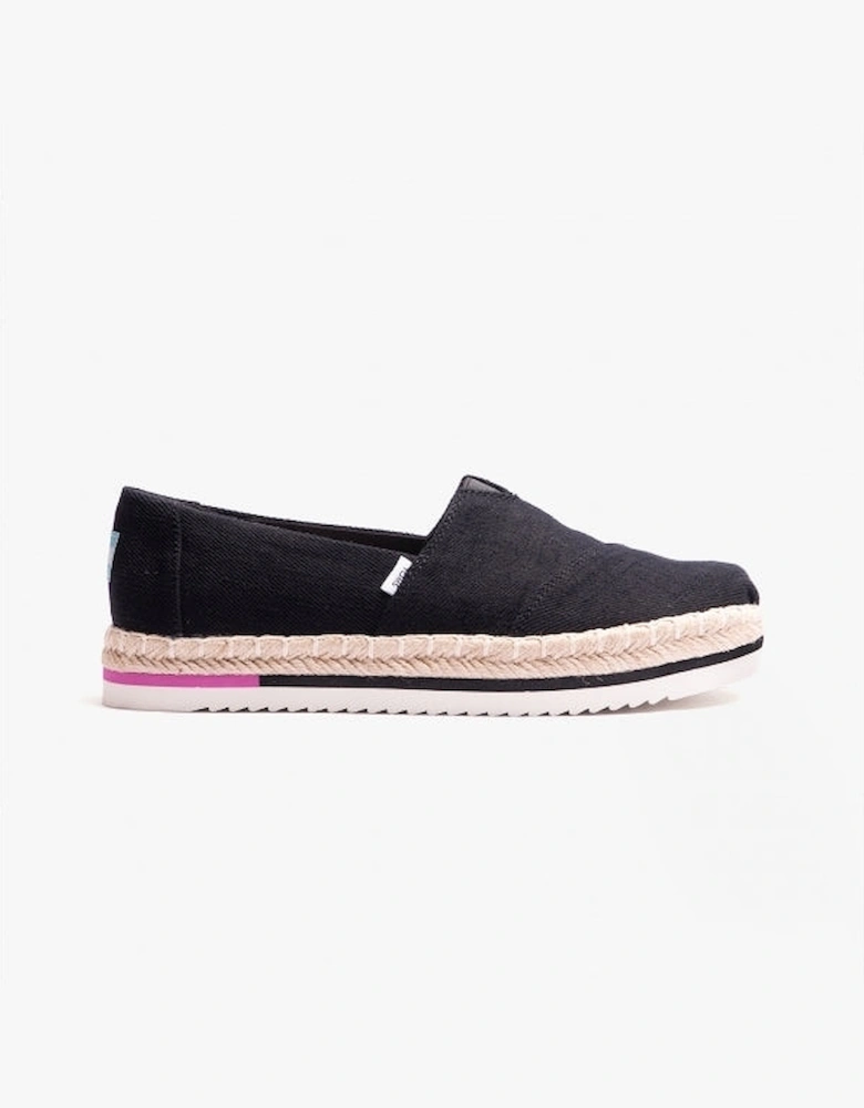 ALPARGATA PLATFORM ROPE Womens Espadrille Black