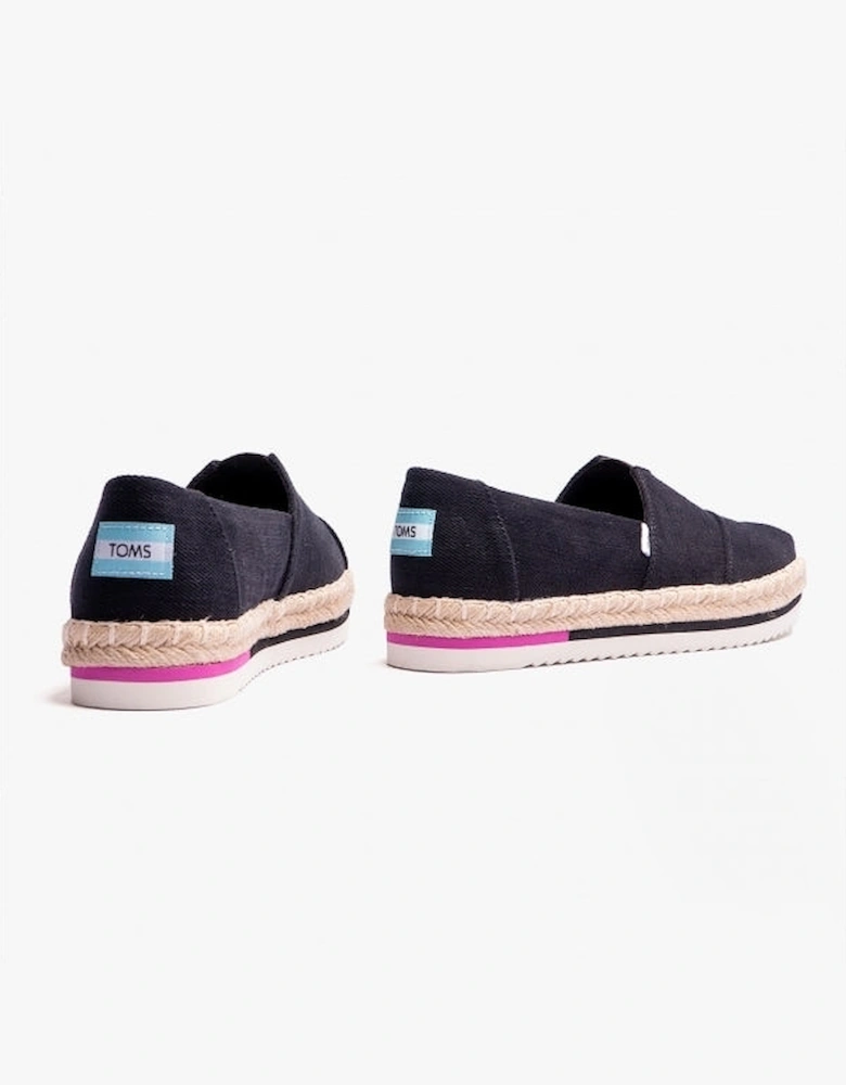 ALPARGATA PLATFORM ROPE Womens Espadrille Black