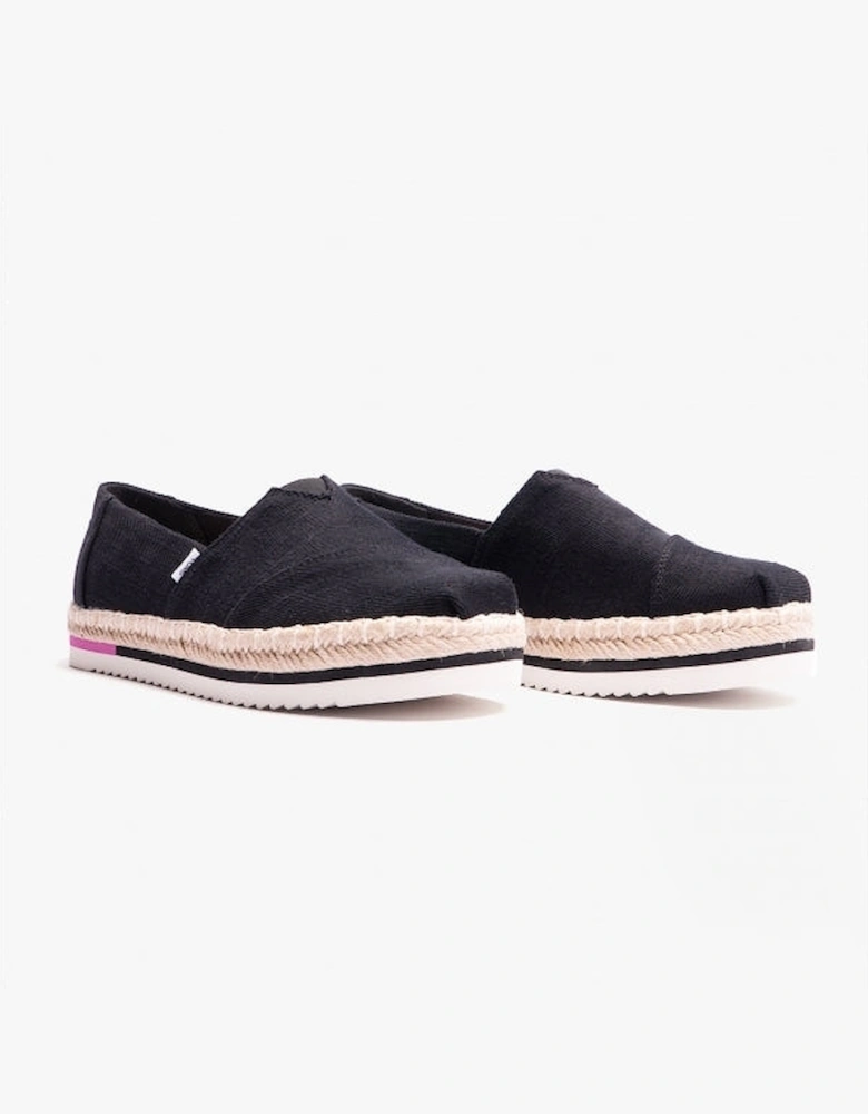 ALPARGATA PLATFORM ROPE Womens Espadrille Black