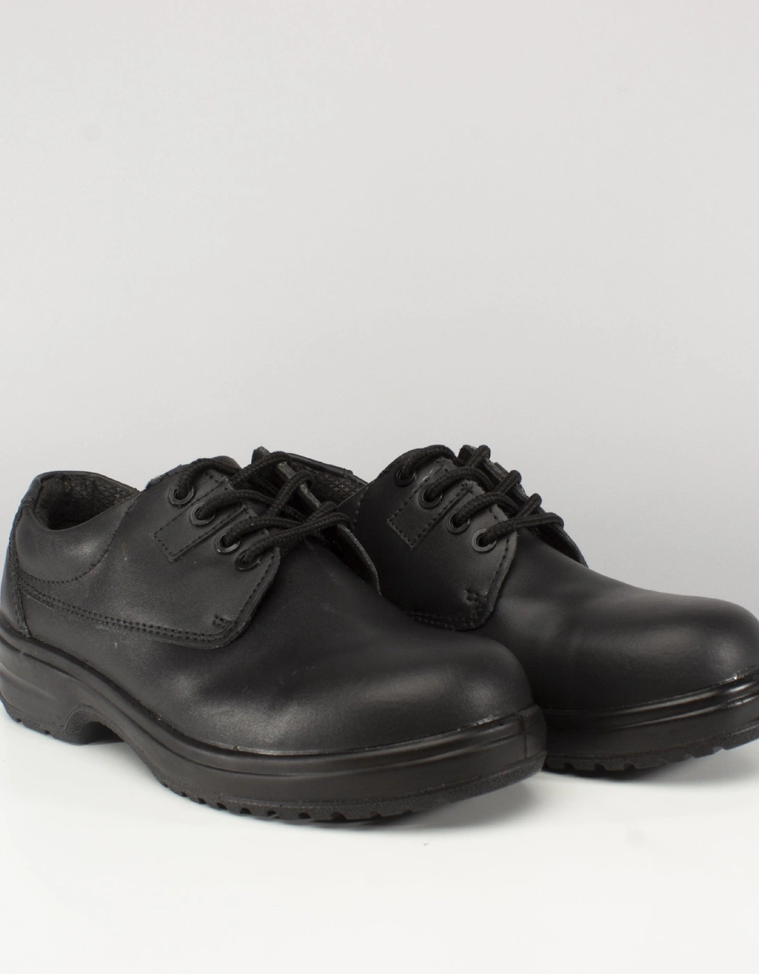 FS121C Womens Leather Safety Shoes Black