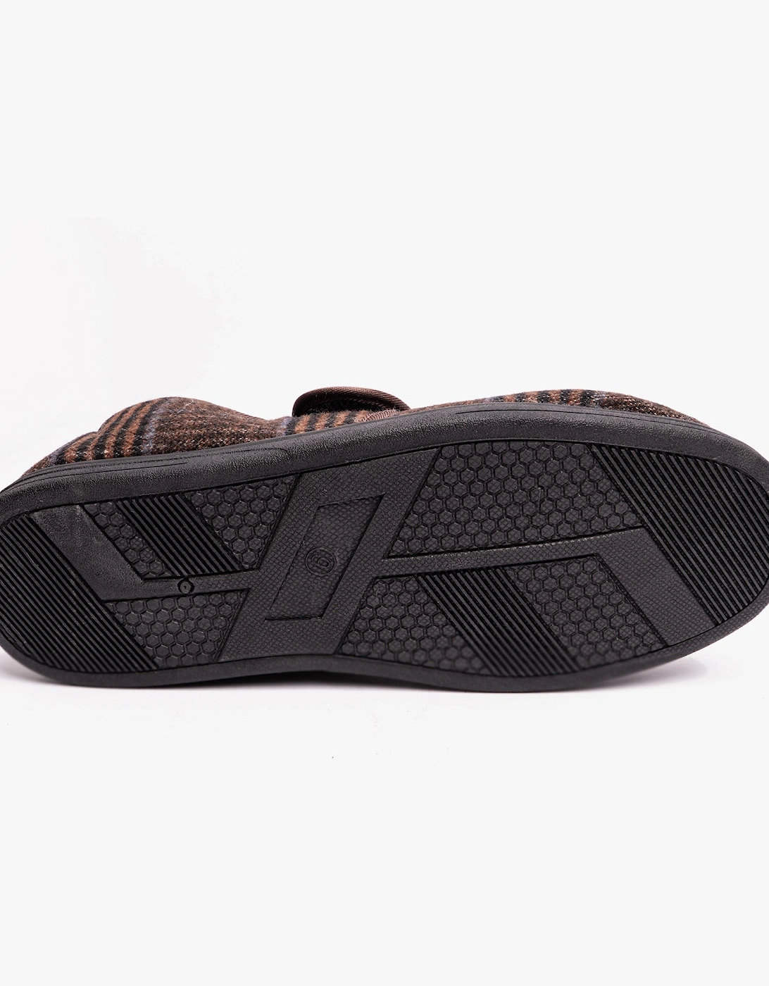 DAVID Mens Full Slippers Brown