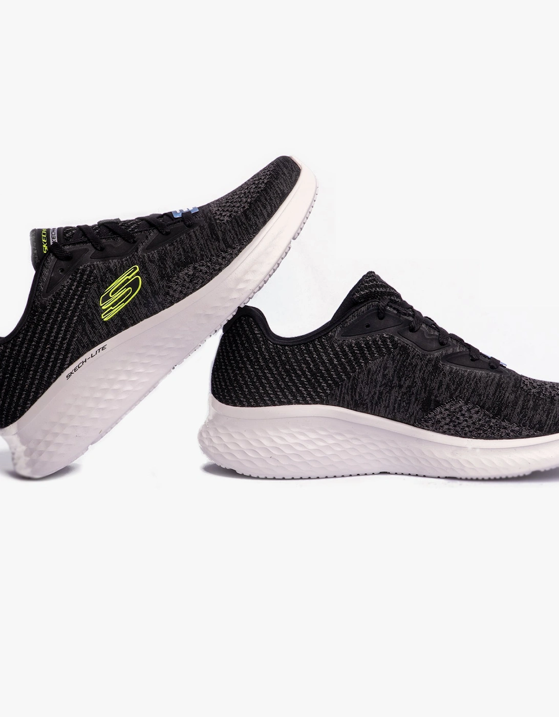 232598/BKLM SKECH-LITE PRO - FAREGROVE Mens Trainers Black/Lime