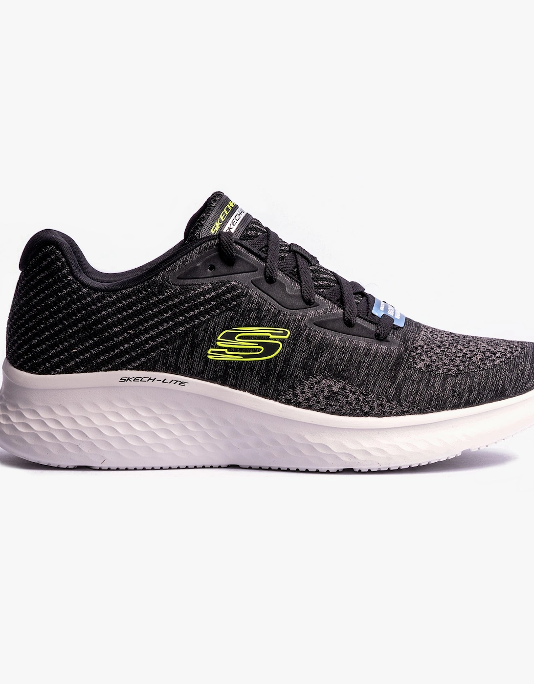 232598/BKLM SKECH-LITE PRO - FAREGROVE Mens Trainers Black/Lime, 8 of 7