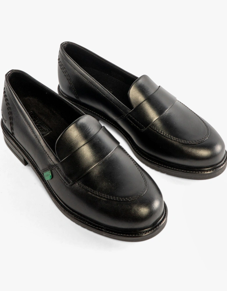 114819 LACH Girls School Shoes Black