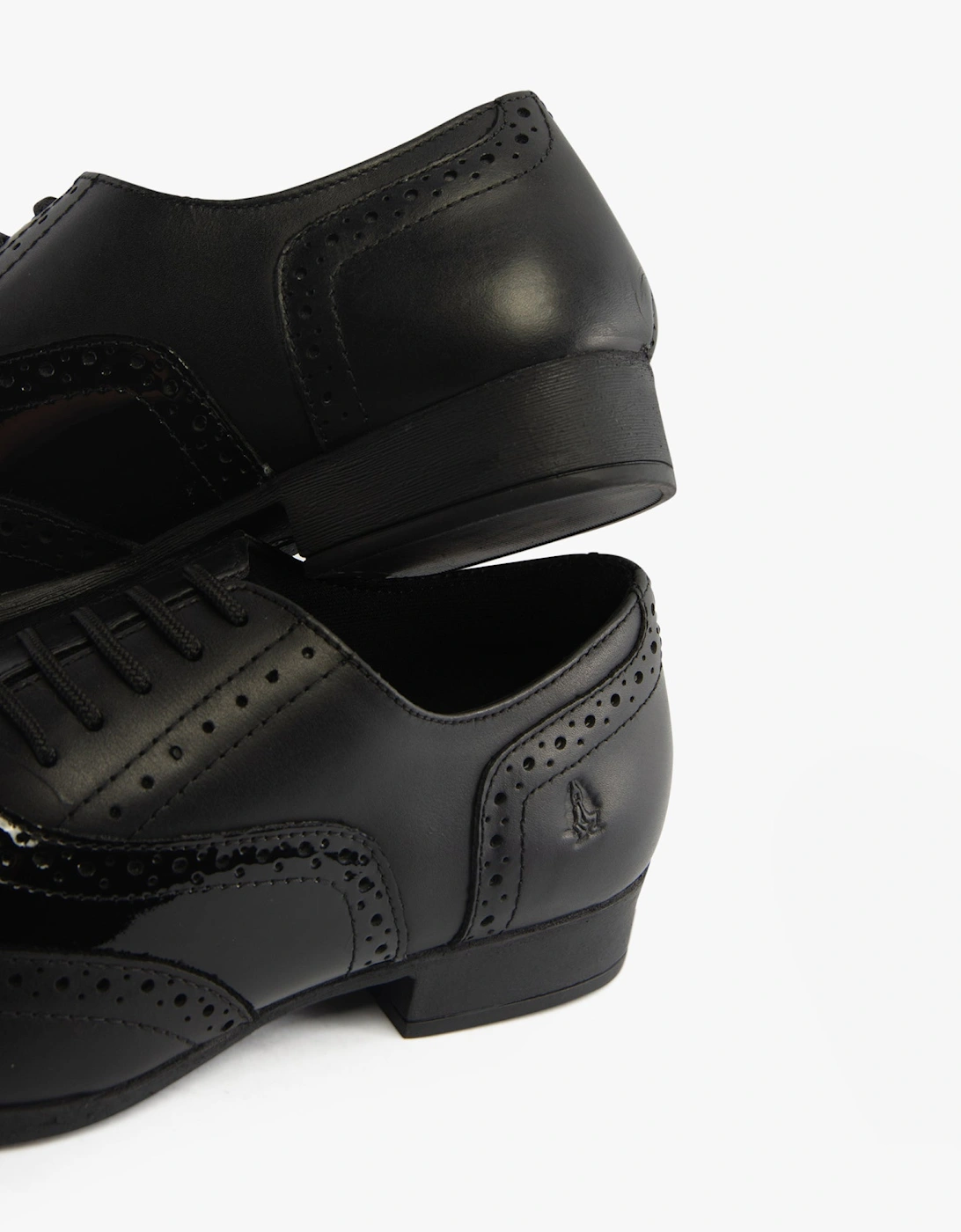 KADA Girls Leather School Shoes Black